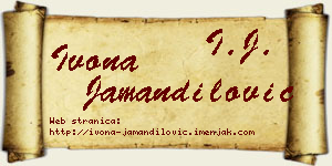 Ivona Jamandilović vizit kartica